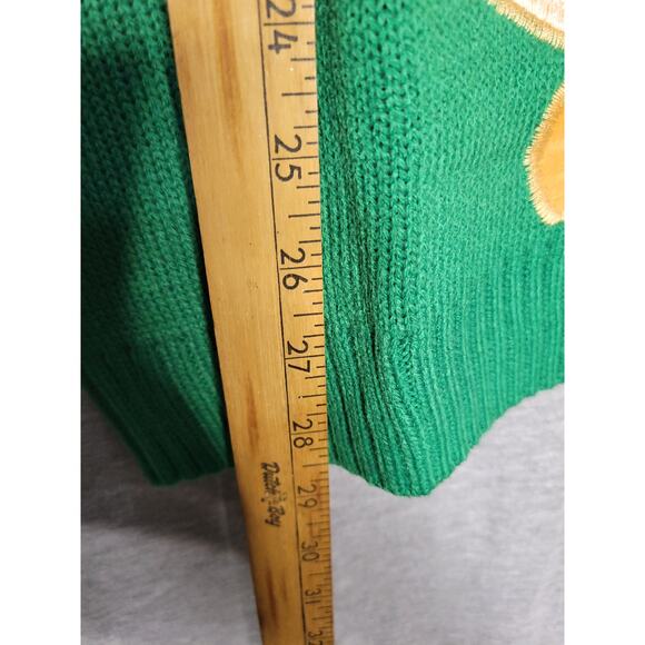 NWT Ugly Christmas Sweater Cat Santa Hat Drink Cup Holder Knit Sweater Medium - Picture 7 of 9